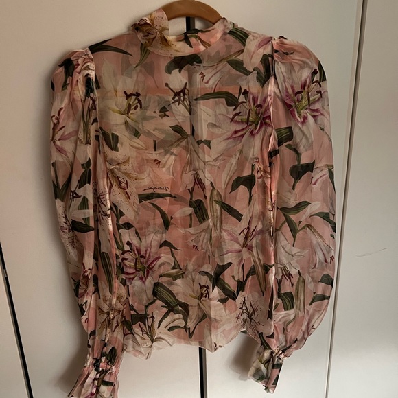 Dolce & Gabbana Tops - Dolce & Gabbana Lily Print Blouse